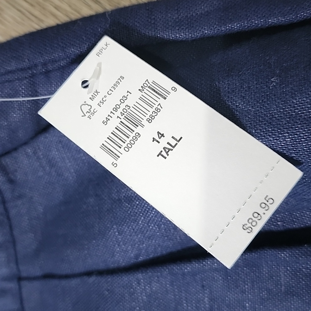 Gap linen blend pleated pants size 14 Tall - Picture 4 of 7